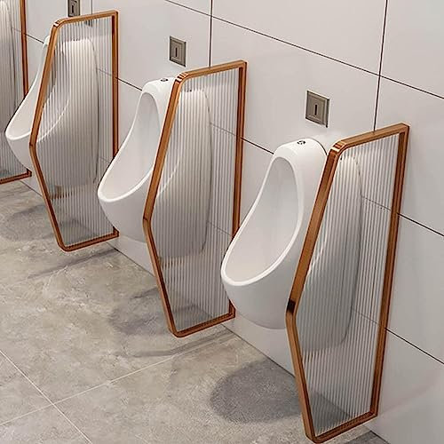 Urinal-Trennwand-Schutzwand, 42 x 110 cm, Wandmontage, öffentliche Toiletten-Urinal-Schirmwand, Moderne, einfache Badezimmer-Urinal-Sichtschutzwand, Toiletten-Trennwand (Rose D, 3 Stück) (Rose D,