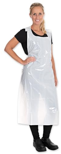 500 Stück Hygostar Einwegschürzen auf Rolle ca. 35 my | LDPE, white, L: 125cm, B: 70cm, 35my, 50 pieces/roll, Box, Einwegschürzen, Plastikschürzen, Einmalschürzen