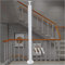 Gartentreppe Handlauf mit Metallbalustern Pfosten Ältere Handstütze Geländer Outdoor Indoor Bannister Schiene mit Wandbeschlägen und Metallstopfen Weiße Spindel He