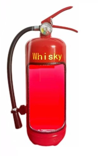 Fangxuee Minibar mit Feuerlöschern, Originelle Minibar mit Feuerlöschern, Recycelte Männerhöhle, Originelles Geschenk für Whisky Liebenden Feuerwehrmann