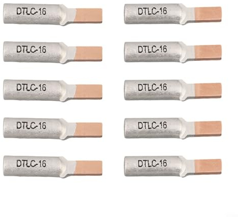 DTLC Kabelschuhe für Leitungsschutzschalter, 10–25 mm², Kupfer, Aluminium, Set mit 10 verschiedenen Modellen (DTLC-10)