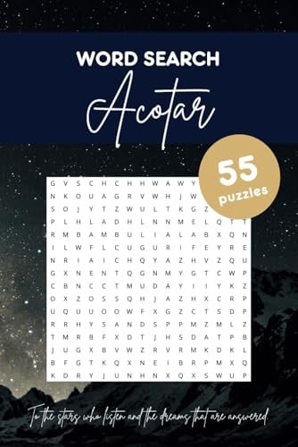 ACOTAR World Word Search Book: 55 Easy to Read Puzzles for Adults, Teens and fans of A Court of Thorns and Roses. (Word Search Books)