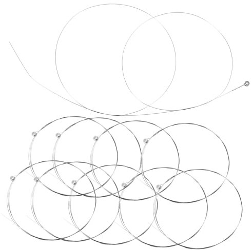 Garneck 10 Cordes de Guitare Acier E1 (1ère Corde) - Jeu de 10 Cordons de Rechange pour Guitare Acoustique/Électrique