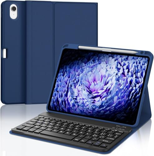 FOGARI Tastiera per iPad Air 11 M3 2025/M2 2024, Keyboard Italiano, Bluetooth Rimovibile Custodia con Tastiera per iPad Air 6 Generazione 11 Pollici 2025/2024, Blu Scuro