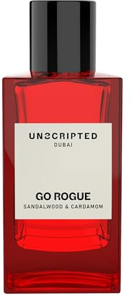 UNSCRIPTED Go Rogue Eau de Parfum for Men 100ml – Long-Lasting Arabic Cologne with Black Tea, Cardamom, Sandalwood, Tonka and Bourbon Vetiver – Dubai-Inspired Luxury Fragrance Spray