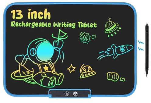 LCD Writing Tablet for Kids,13 Inch Rechargeable Drawing Tablet,Colorful Doodle Drawing Board for Girls Boys,Magnetic Toddler Educational Learning Toys Christmas Gifts for 3 4 5 6 7 8 Years Old(Blue)