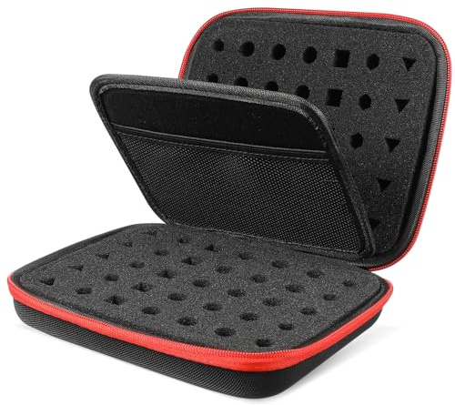 FUNNETOYU Tragbare Würfelaufbewahrungstasche mit Fächern Würfelhalter Organizer für Spielsteine und Würfelset Kompakte Rollenspiel Würfelbox für Gaming Unterwegs