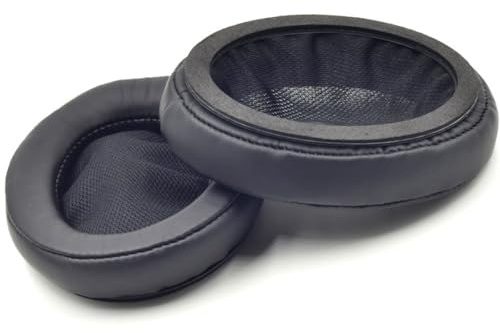 Ersatz-Ohrpolster für Denon AH-D1100 / AH-NC800 Kopfhörer, Proteinleder Schwamm Weiches Atmungsaktiv Ersatzpolster Kopfhörer-Hülle mit Schnalle (1:1,Schwarz)
