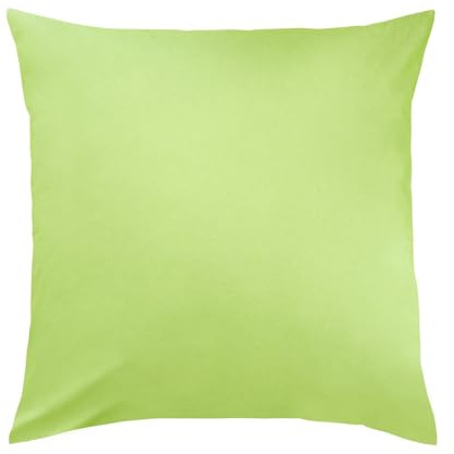 Traumschlaf Feinjersey Kissenbezug – weich & atmungsaktiv aus 100% Baumwolle – Jersey-Qualität, geschmeidig & pflegeleicht – mit Reißverschluss – 40x40 cm, apfelgrün