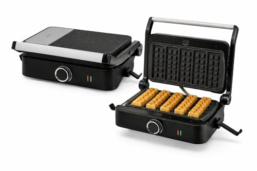 Syntrox SM-1000W Toledo Waffelstick Maker elektrisch – Mini Waffeln am Stiel selbst backen – Antihaft Waffel Stick Platten – Dessert & Snack Maker – kompakt