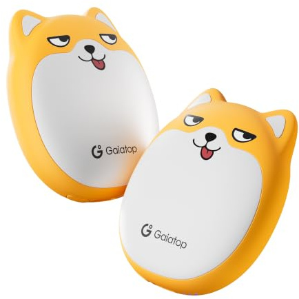Gaiatop Rechargeable Hand Warmers 2 Pack, Cute Dog Magnetic Design | Ultra-Slim 0.77 in Fits Gloves and Pockets, 3 Heat Levels, 2.15 oz Each, Matte Ergonomic Grip, Reusable Winter Gift for Women