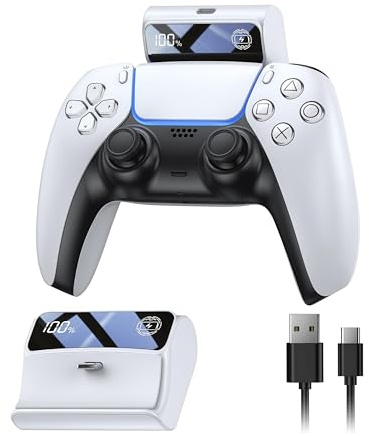 LICAEVEY Pacco Batteria per Controller di Gioco, Batteria Ricaricabile Agli Ioni di Litio con Display LED e Protezione da Sovraccarico per Controller di Gioco Wireless Switchs 2 Pro (1PC)