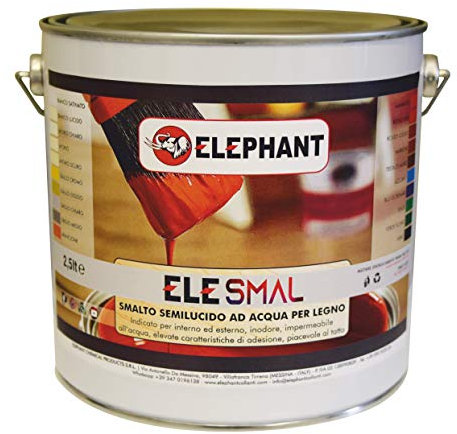 Esmalte pintura al agua ELE SMAL 2,5 l - Madera (blanco satinado)