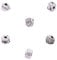 6 Pc Oxidised Silver Charm Bracelet Stopper Clips Lock Spacer Beads Heart Theme for fits Girls Womens Pandora Charm Bracelets Jewellery Making Gifts