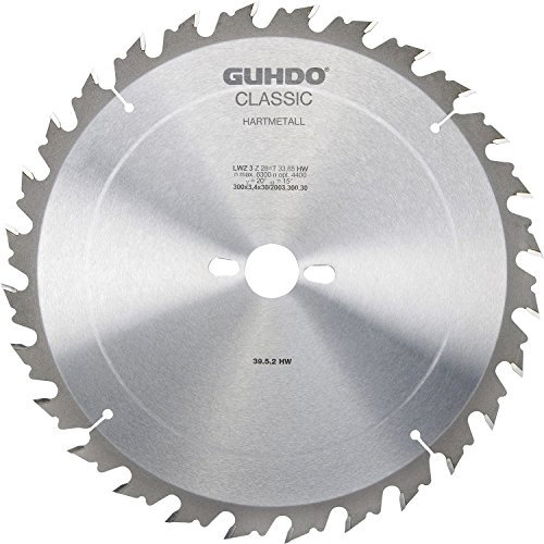 Guhdo Classic HW Kreissägeblatt 350 x 3,5 Bohrung 30 mm/108 Zähne/| Holz fein/Made in Germany