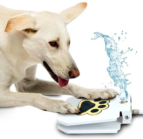 Genovation Aspersor de Agua para Mascotas al Aire Libre fácil Activado Perro Fuente de Agua Juguete