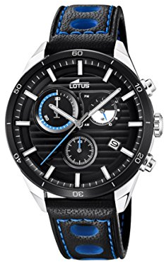 Lotus Watches Herren Chronograph Quarz Uhr mit Leder Armband 18531/2