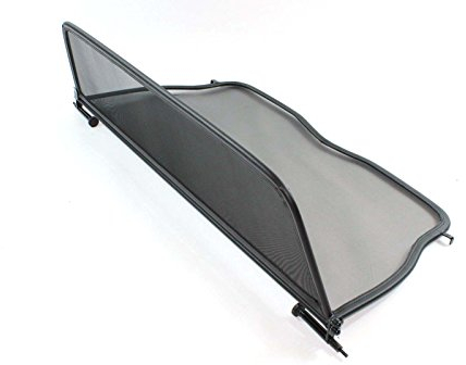 GermanTuningParts Windschott für BMW E30 (1988-1993) - Klappbar - mit Schnellverschluss - Schwarz | Windabweiser | Windblocker | Wind deflector