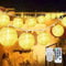 StarryEver 10M LED Lampions Lichterkette Außen Strom, Erweiterbar 8 modi Warmweiß 40er LED Lichterkette Lampion mit Fernbedienung & Stecker, Laterne Beleuchtung Draußen für Patio Balkon Garten Hof