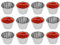 Set of 12 Stainless Steel Sauce Cups 4oz Large Sauce Condiment Dipping Pots Dishes Ramekins Serving Bowls Ideal For Ketchup Mustard Salad Dressing Soya Sauce