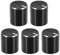 sourcing map 5St Knopf Alu Lautstärkeregler Potentiometer Rändelwelle Drehknopf 10mmx10mm Schwarz