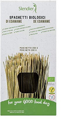 Slendier Espaguetis De Edamame Bio Sin Gluten, Pasta Hipocalórica, 200 Gramo