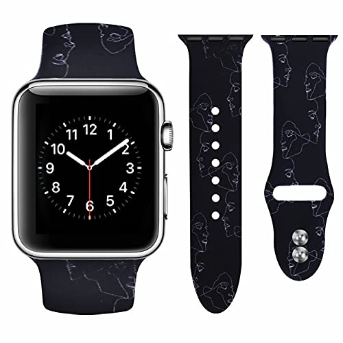 Vozehui Armband Kompatibel mit Apple Watch Armband 38mm 40mm 41mm für Damen Herren, Ersatz Sportband aus Weichem Silikon mit Marmormuster Kompatibel mit iWatch Serie SE 9 8 7 6 5 4 3 2 1