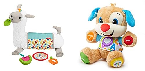 Fisher-Price GLK39 GLK39 4-in-1 Lama Spielkissen, Mehrfarbig & FPM50 - Lernspaß Hündchen, deutschsprachig, ab 6 Monaten