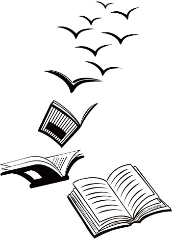 SUPERDANT Wandtattoo Buch Mit Vogel Wandsticker Lustige Kunst Wandaufkleber Schulanfang Inspirierende Zitate Spruch Vinyl Wandsticker Wanddekoration Für Klassenzimmer Schlafzimmer Dekoration