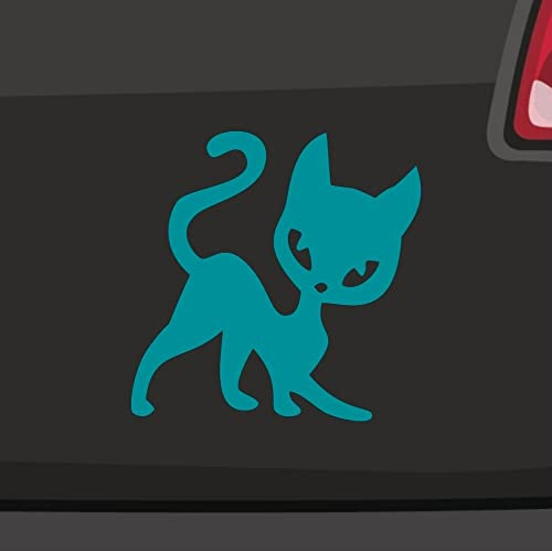 Happy Cat Aufkleber Katze Lustig Cartoon -6 Größen 21 Farben- Witzig Sticker JDM
