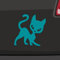 Happy Cat Aufkleber Katze Lustig Cartoon -6 Größen 21 Farben- Witzig Sticker JDM