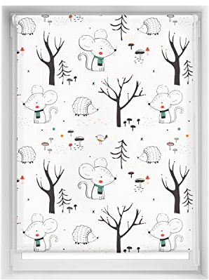 Blindecor Easy Jalousie ohne Bohren, Bedruckt, lichtdurchlässig, Digitaldruck, Into The Wood, 100 x 150 cm (Breite x Höhe), Stoffmaß 97 x 145 cm