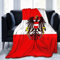 Österreichische Flagge, ultraweiche Flanell-Fleecedecke, ganzjährig, Wohnzimmer/Schlafzimmer, warme Bettdecke