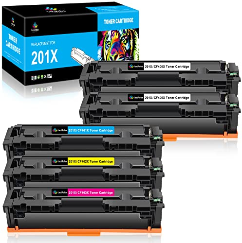 LeciRoba 201X CF400X für HP 201X 201A CF400X CF400A CF401X CF401A CF402X CF402A CF403X CF403A Toner Cartridges ,for HP Color Laserjet Pro M252dw M252n ,MFP M277dw M277 M274n M277c6 M277n (5-Packung)