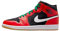 Nike Jordan Herren-Sneaker, Schwarz/Weiß/Malachit/Feuerrot, 43 EU