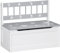 ZONEKIZ 2 en 1 Baúl de Juguetes para Niños de +18 Meses Banco de Almacenaje Infantil con Tapa de Cierre para Dormitorio Sala de Juego Carga 50 kg 60x30x50 cm Gris y Blanco