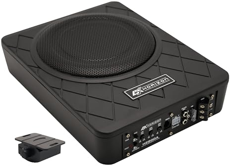 ESX HZ800A - Subwoofer attivo da 20 cm (8), serie Horizon - 100 W RMS / 200 W max. - Alloggiamento in alluminio massiccio