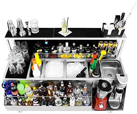 Cocktail Station Mobile 150 cm - Tragbare Cocktailstation - Deus 15
