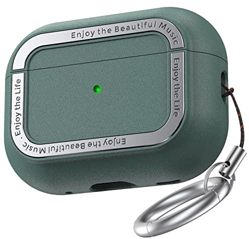 TRONWIN Custodia per Airpods Pro 2 Case Design intelligente Custodia protettiva per Airpods Pro Custodia compatibile con Apple Airpods Pro di seconda generazione (verde pino)