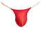 FEESHOW Homme G-String Ficelle Transparent Sissy T-Back Lingerie sous-vêtements De Nuit Bikini Slip Bulge Pouch Coquine Briefs Underwear Rouge One Size