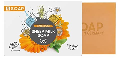MY SOAP Schafmilchseife, Natural by accentra, handgefertigte Schafmilchseife MY SOAP in Papierschachtel, 100g, Motiv/Duft: Ringelblume