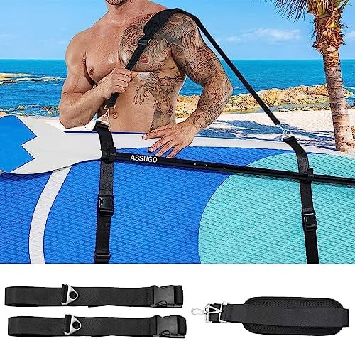 ASSUGO Surfbrett tragegurt, Verstellbarer Trageriemen sup zubehör, sup Transport für Stand Up Paddle Board Surfboard
