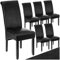 TecTake® Lot de 6 Chaises de Salle à Manger Moderne Chaise Ergonomique Confortable Chaise Design en Cuir synthétique Meuble Salon avec Pieds en Bois pour Salle à Manger, Salon, Coiffeuse, Chambre