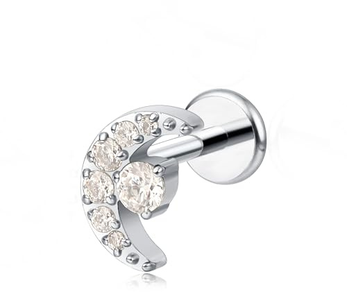 Limerencia 18G Piercing Oreja Titanio, F136 Pendientes Titanio Mujer 6 8 10mm Piercing Helix Hipoalergénico, Conch Tragus Cartílago para Oidos Sensibles para Hombre y Mujer.