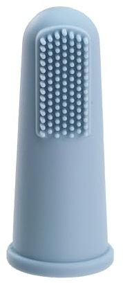 BABYZOCO Cepillo de Dientes de Dedo para Bebés, Cepillo dental de dedo, Cepillo de silicona para bebé, Ayuda a Calmar y Estimular las Encías, Apto para 0-2 Años, Unisex, Silicona, Azul claro