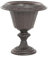 Sungmor Französischer Urnen-Pflanzgefäß aus Gusseisen, Vintage, dekoratives Blumenarrangement, Vase, für den Innenbereich, 17,5 cm, brauner Metall-Pflanzentopf, Sukkulenten, künstliche Pflanzen,