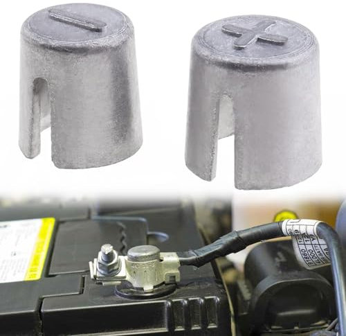 Batterieanschlusshülsen,2pcs Autobatterie Adapterhülsen,Batteriepfostenkonverter,Autobatterieanschluss Konverter Anschlussadapter Anodenkathodenhülsen Pfostenadapter Anodenkathodenhülsen