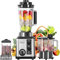 Blender 3-en-1, Blender et Mixeur à Smoothies Portable 2000W, avec Pichet 3L sans BPA,Mixeur à Smoothie avec 1 Base Intelligente,3 * tasse de cuisson,pour milkshakes, jus, nourriture pour bébé