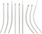 BodyAce 16G 18G 20G Piercing Tapers Kann Beliebig Gebogen Werden, Gewindefreier Stretching Kit Anschrauben Assistant Tool, Piercing Insertion Pin für Ohr/Nase/Lippe