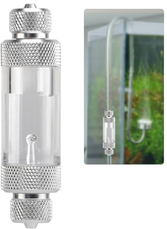 Aquarium CO2 Blasenzähler mit eingebautem Rückschlagventil für CO2 Generator Regler Doppelkopf
